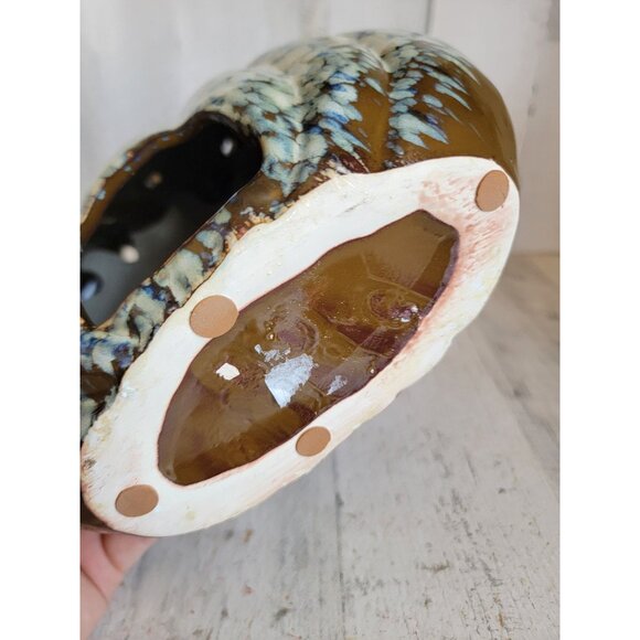 Ceramic pumpkin speckled key light candle Halloween home decor prop figure - Picture 7 of 7